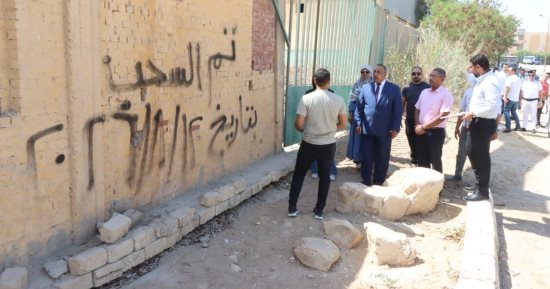 حملة من هيئة التنمية الصناعية لاسترداد الأراضي في بني سويف
