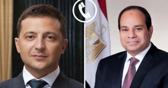 الرئيس السيسى وزيلينسكى يتفقان على العمل لزيادة التبادل التجارى بين مصر وأوكرانيا