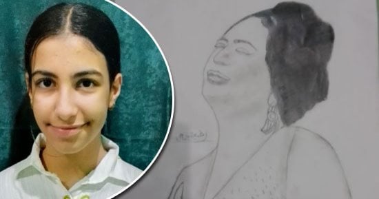 رقية جمال فنانة عبقرية من محافظة الشرقية تعشق التفوق الدراسى والرسم