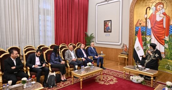 البابا تواضروس يستقبل وزير السياحة الأردنى لبحث دعم السياحة الدينية إلى موقع «المغطس»