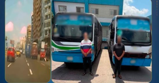 سائق أتوبيس متعاطي مخدرات يتسبب في حوادث تصادم.. فيديو