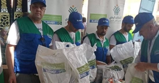 بـ8 آلاف مساهمة غذائية.. التحالف الوطنى يواصل «إيد واحدة» فى بني سويف