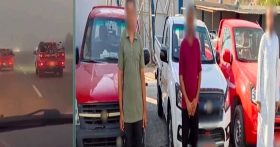 الداخلية تضبط 3 قائدي سيارات لتحميل عمال بالصناديق الخلفية..فيديو