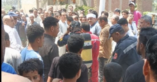 الاستعانة برجال الحماية المدنية والإنقاذ لاستخراج ضحيتي بيارة الصرف بأطفيح