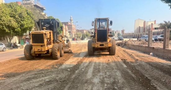 إعادة رصف كورنيش النيل بين كفر العلو والشوبك بالقاهرة