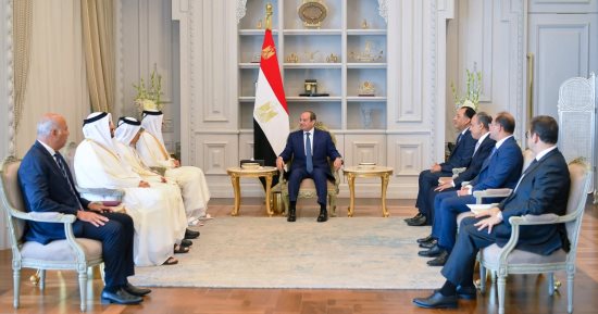 الرئيس السيسى يبحث مع رئيس وزراء قطر التعاون لتنفيذ اتفاق وقف حرب غزة