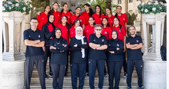 منتخب مصر لناشئات الكرة الطائرة فى مواجهة الأردن اليوم بالبطولة العربية