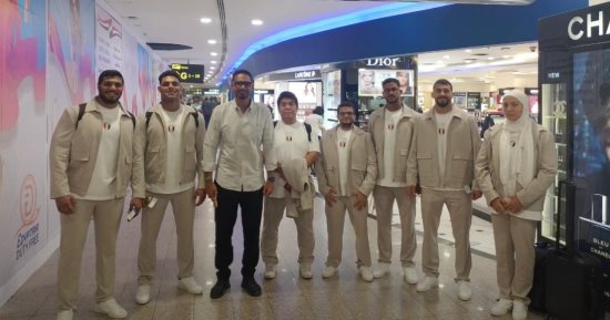 بعثة الجودو تغادر إلى إيطاليا للمشاركة في دورة ألعاب البحر المتوسط