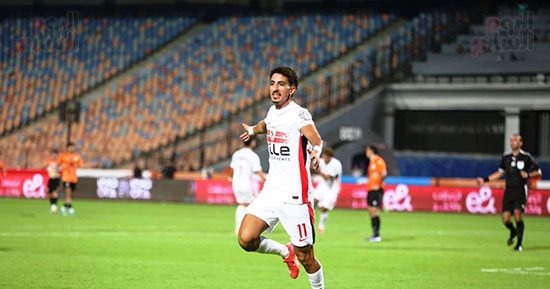 حسام أشرف يضيف الهدف الثانى للزمالك أمام البنك الاهلى برأسية على طريقة الكبار