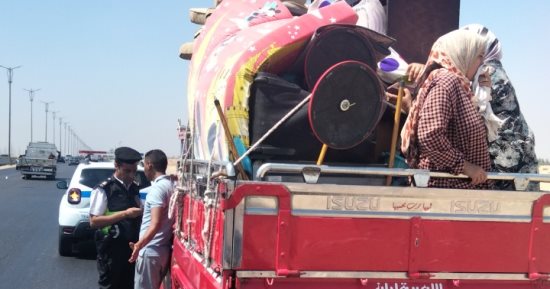 حملة مرورية مكبرة على الطرق بمدينة العاشر من رمضان بالشرقية