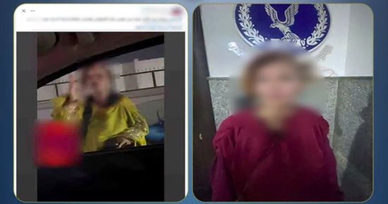 ضبط سيدة تعمل "سايس" بدون ترخيص للتعدى على صاحب سيارة.. فيديو
