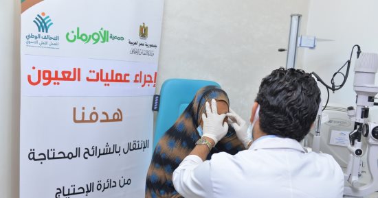 الأورمان عضو التحالف الوطنى تجرى 42 جراحة عيون مجانية ضمن مشروعها لمكافحة العمى