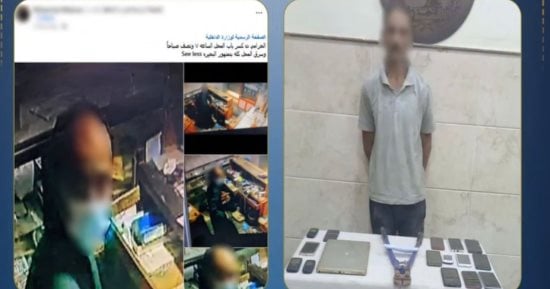 الداخلية تضبط لص سرق 15 هاتف محمول من محل بالبحيرة.. فيديو