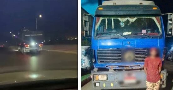 ضبط قائد سيارة "نقل" وضع كشافًا عالى الإضاءة أعاق رؤية قائدى السيارات