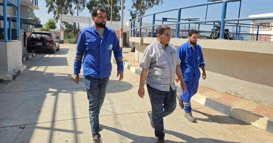 رئيس مياه المنوفية يتفقد محطة معالجة صرف صحى ميت أبو الكوم