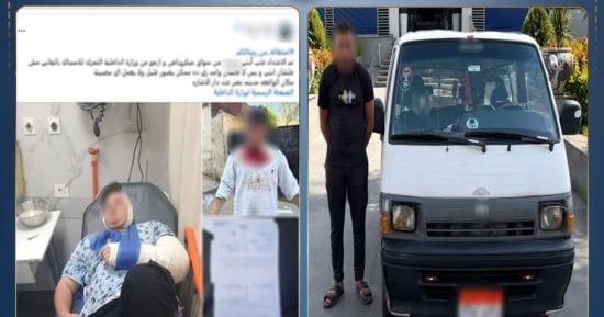 ضبط سائق ميكروباص أصاب طالبا في الرأس بسبب أولوية المرور  