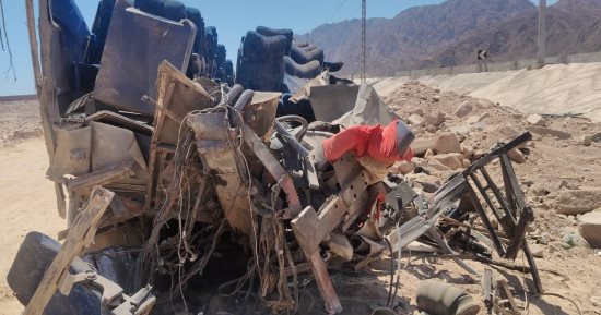 التصريح بدفن ضحايا حادث أتوبيس نويبع تمهيدا لتسليم الجثامين إلى ذويهم
