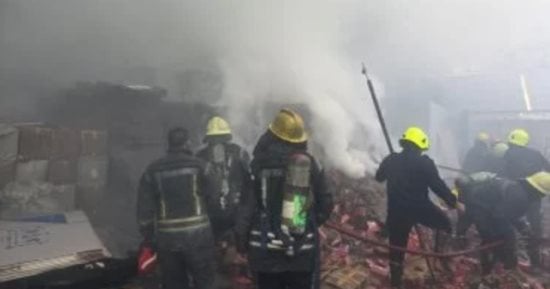 السيطرة على حريق بمخزن تنر بقرية طليا فى المنوفية