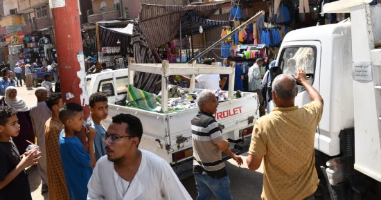 حملة مكبرة لرفع إشغالات شارع بورسعيد بكوم أمبو