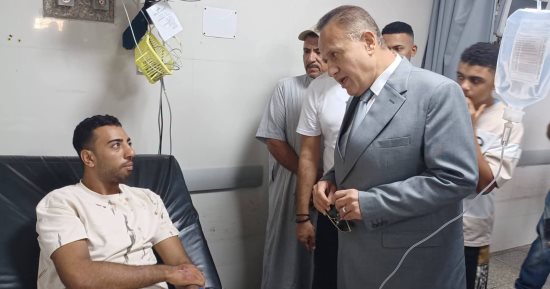 مدير أمن دمياط يتفقد مصابي حادث فارسكور.. صور