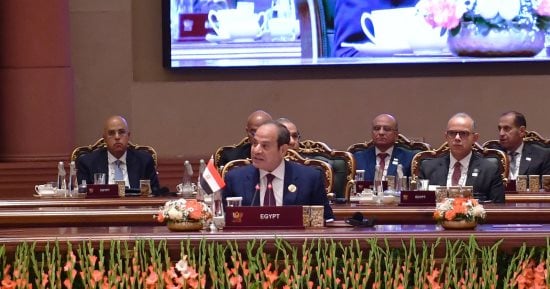 الرئيس السيسى يؤكد تطلع مصر إلى تولى رئاسة تجمع البريكس فى المستقبل القريب