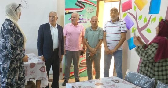 وكيل تعليم الإسماعيلية يتفقد مدرسة الحاج عبدالله أبوعلى استعدادًا للعام الدراسي الجديد