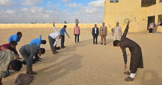 رئيس مدينة الحسنة ووكيل الإدارة التعليمية يتابعون انطلاق العام الدراسي الجديد