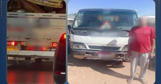 عرض حياة المواطنين للخطر.. ضبط سائق نقل بحمولة زائدة على أحد طرق الشرقية