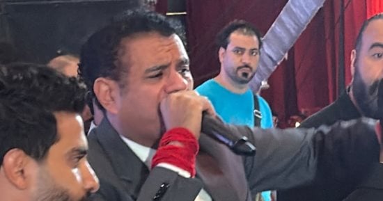 بوسى شلبى وريم البارودى وحمادة الليثى فى زفاف نجل سعد الصغير.. صور