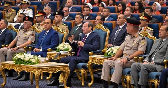 الرئيس السيسى: انخراط الأكاديمية العسكرية فى تدريب الكوادر استغرق وقتا حتى تم تقبله