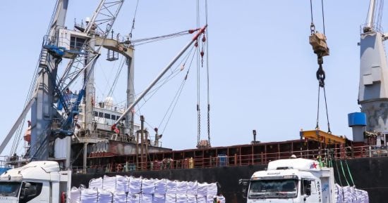 السفينة GALLIPOLI SEAWAYS تغادر خط الرورو البحرى بميناء دمياط
