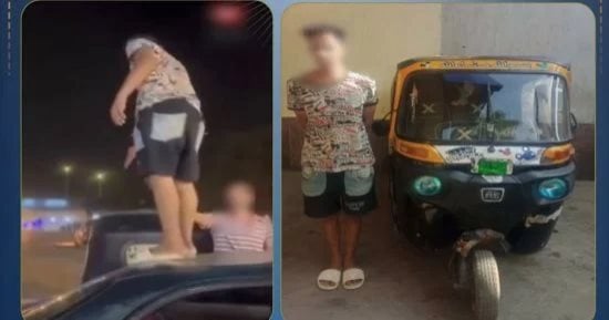 اعترافات سائق توك توك صعد أعلى سيارة انتقاما من قائدها في الحوامدية