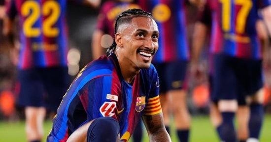 ‏إشبيلية ضد برشلونة.. هاتريك رافينيا يقود البارسا لتعزيز صدارة الدوري الإسباني