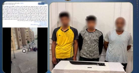 بسبب خلافات الجيرة.. ضبط عامل ونجليه اعتدوا على سيدة بالسادات وبحوزتهم مخدرات