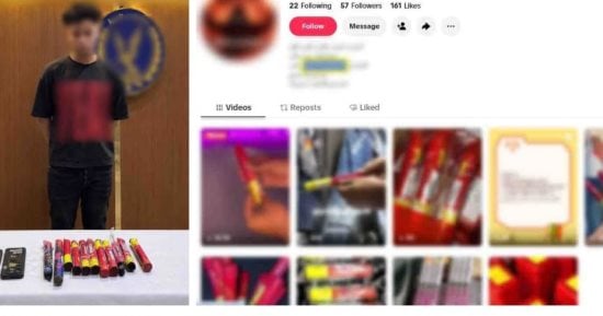 ضبط طالب بالوراق أدار صفحة على مواقع التواصل لترويج الألعاب النارية