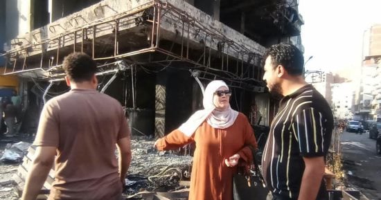 تضامن القليوبية تحصر خسائر حريق محل كشري وطابقين وسيارة لصرف التعويضات
