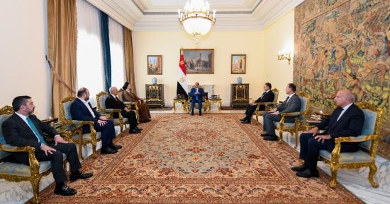 الرئيس السيسى يستقبل رئيس تيار الحكمة العراقى بحضور الوزير حسن رشاد