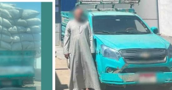 ضبط سائق نقل عرض حياة المواطنين للخطر بحمولة زائدة فى برج العرب