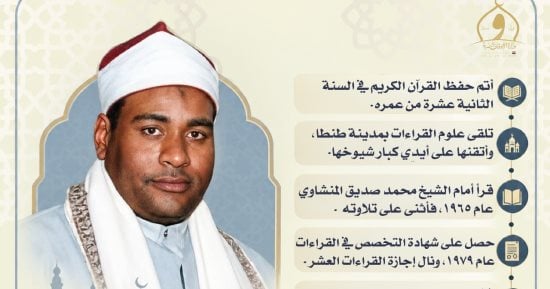 وزارةُ الأوقاف تُحيي ذِكرى ميلادِ القارئ الشيخ علي محمود فرج