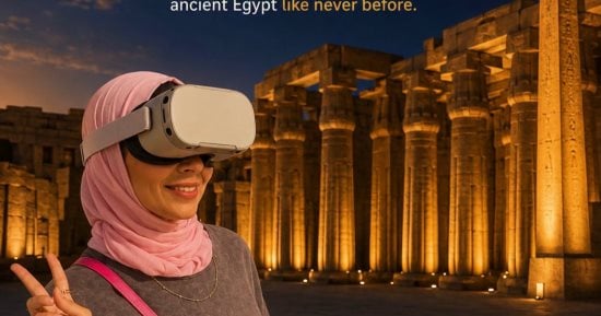 محافظ الأقصر ورئيس المدينة يشاركان في تجربة الواقع الافتراضي VR بمعابد الكرنك.. إبهار بصرى وأفلام تقدم تجربة تفاعلية للأجانب حول بناة الأهرام والآثار الغارقة وأسرار التحنيط.. وعرض لمقبرة توت عنخ آمون.. صور