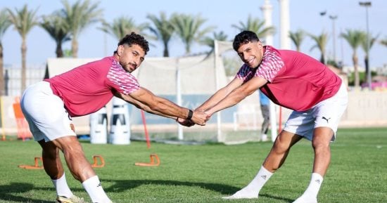 بيكهام وهانى وبلحاج يواصلون التأهيل فى مران سيراميكا استعدادا للمصرى.. صور