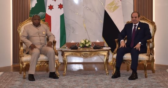 الرئيس السيسى يؤكد لرئيس بوروندى دعم مصر لدور الاتحاد الأفريقى فى تسوية النزاعات والأزمات بأفريقيا