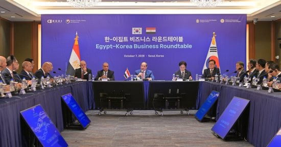 الرئيس السيسى يؤكد أهمية تفعيل دور مجلس الأعمال المصرى الكوري وعقد منتدى اقتصادى مشترك