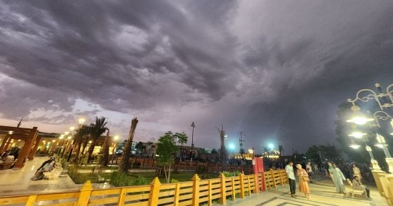 أمطار خفيفة وغيوم فى مدينة الأقصر.. فيديو وصور