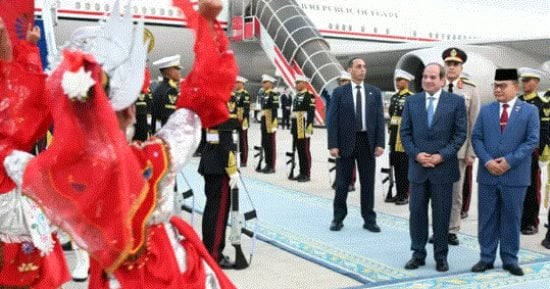 مباحثات موسعة ومذكرات تفاهم.. الرئيس السيسى يصل إندونيسيا