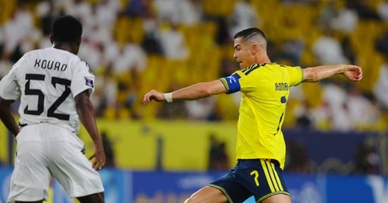 النصر يتقدم على نيفتشي بثنائية رونالدو وأنجيلو في الشوط الأول بدوري أبطال آسيا