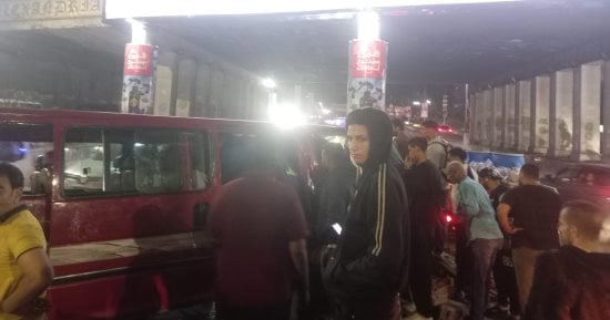 عودة الحركة المرورية بطريق قناة السويس في محرم بك بعد حادث تصادم