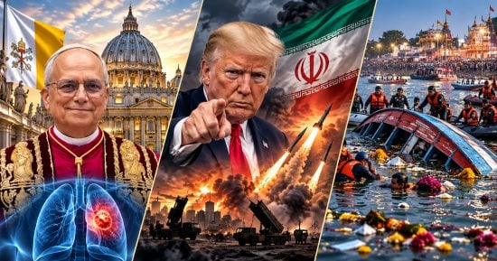 باختصار.. أهم الأخبار العربية والعالمية حتى الظهيرة.. الفاتيكان يعلن إصابة البابا بسرطان رئوى ويكشف حالته.. رسالة نارية من ترامب إلى إيران هل تقترب المواجهة؟.. مصرع 13 طفلا إثر غرق قارب خلال مهرجان بالهند