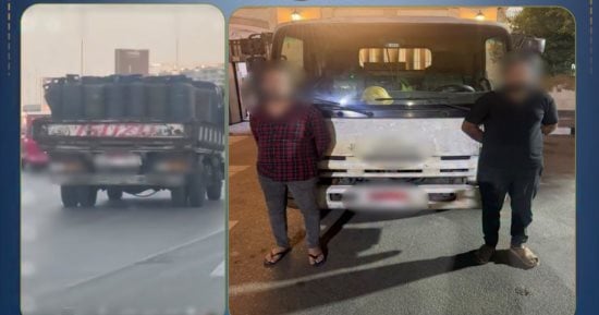 ضبط سائق سيارة نقل بحمولة زائدة من أسطوانات الغاز بالقاهرة