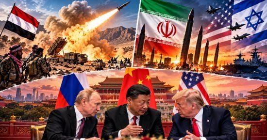 العالم هذا المساء.. استشهاد وإصابة أكثر من 250 جنديا يمنيا فى هجوم صاروخى حوثى على محافظة شبوة.. إيران تهدد برد "حازم" حال شن هجوم أمريكى إسرائيلى عليها.. لقاء مرتقب يجمع ترامب وبوتين والرئيس الصينى فى بكين